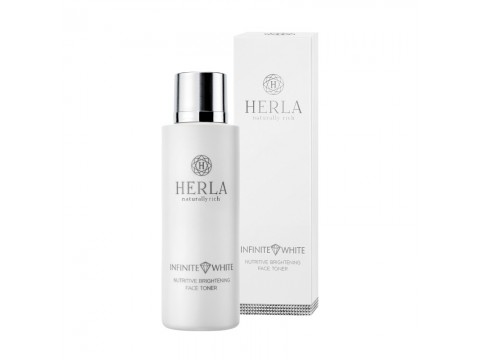 HERLA INFINITE WHITE maitinantis, šviesinantis veido tonikas Nutritive Brightening Face Toner 200ml